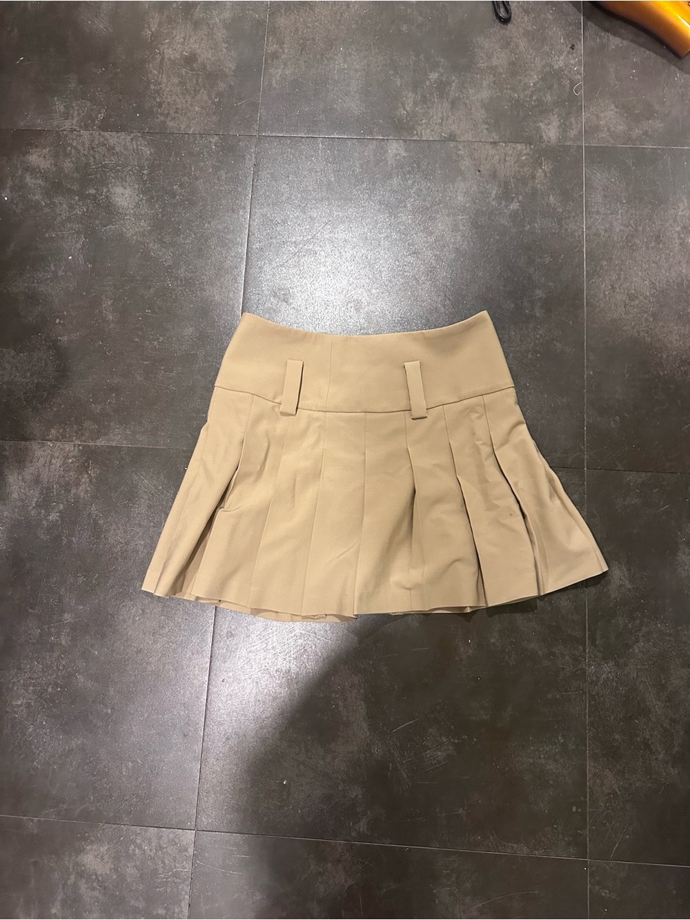 Sunday Best Pleated Mini Skirt in Beige